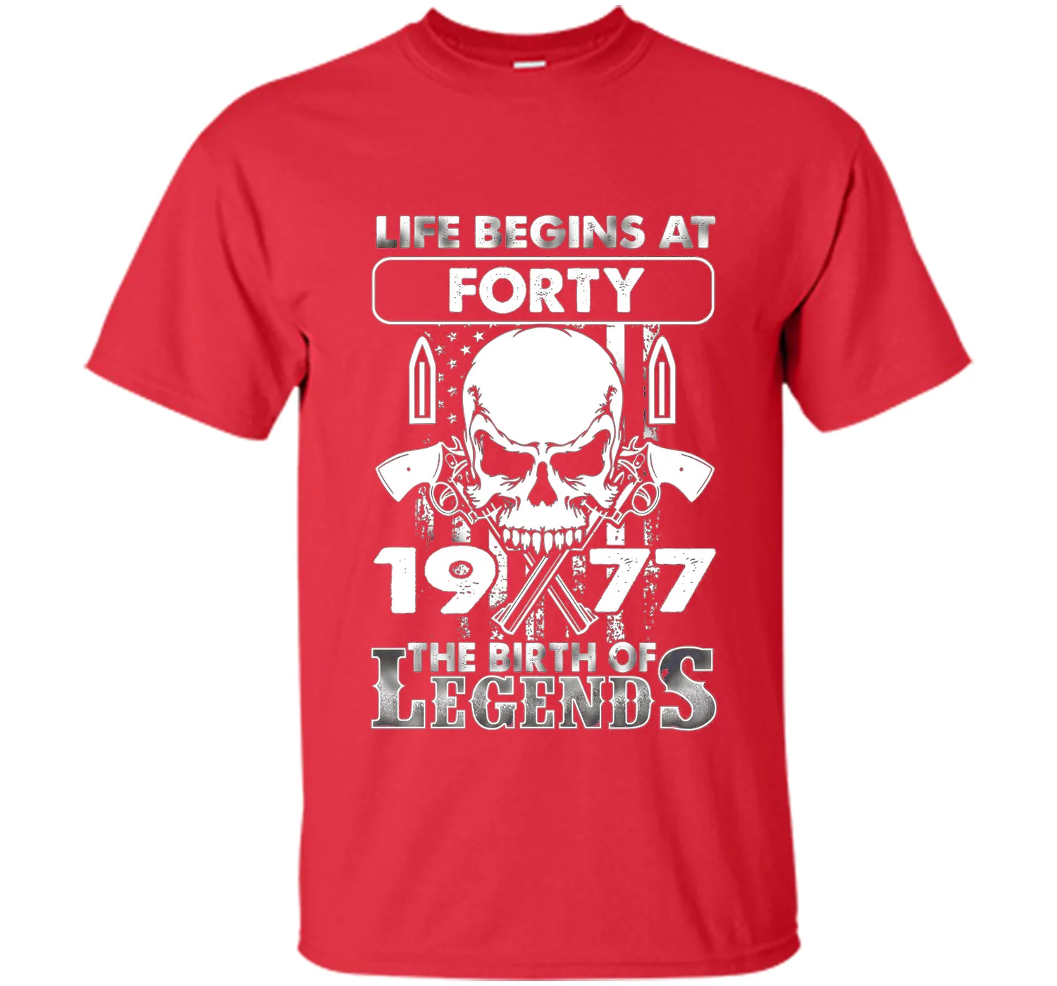 40th Birthday Gifts 1977 The Birth Of Legends T-Shirt shirt