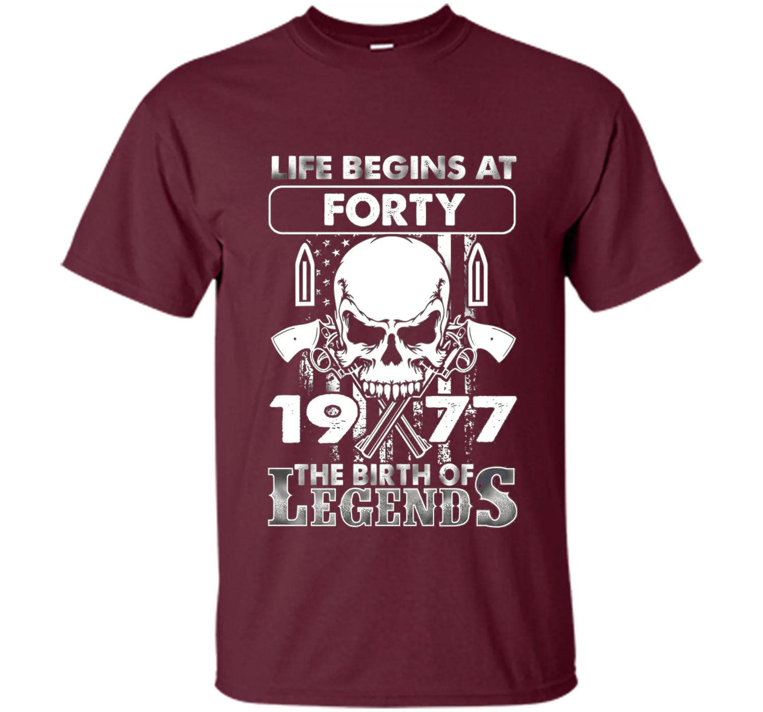 40th Birthday Gifts 1977 The Birth Of Legends T-Shirt shirt