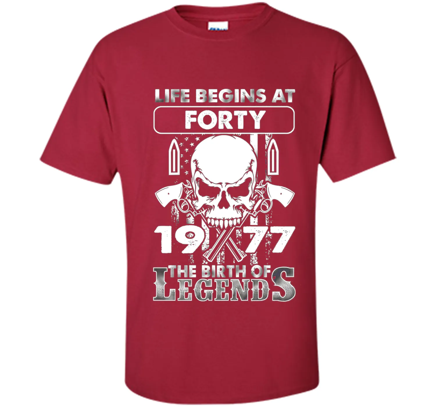 40th Birthday Gifts 1977 The Birth Of Legends T-Shirt shirt