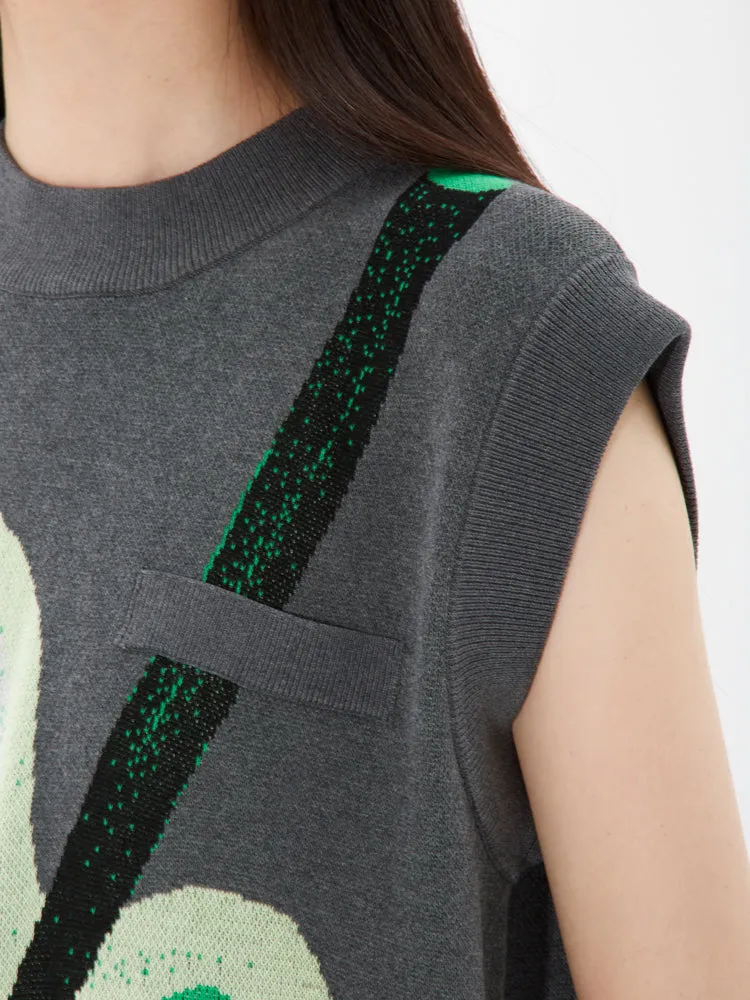 Apple Jacquard Knit Dress
