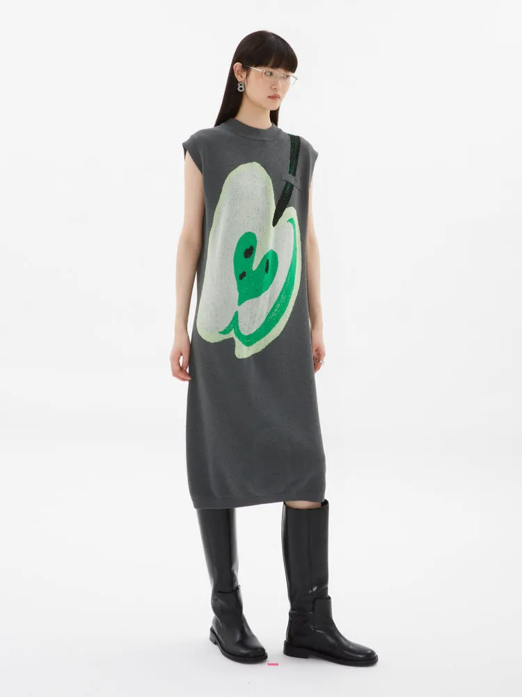 Apple Jacquard Knit Dress