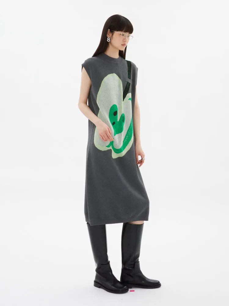 Apple Jacquard Knit Dress