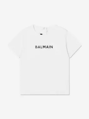Balmain Baby Logo T-Shirt in White
