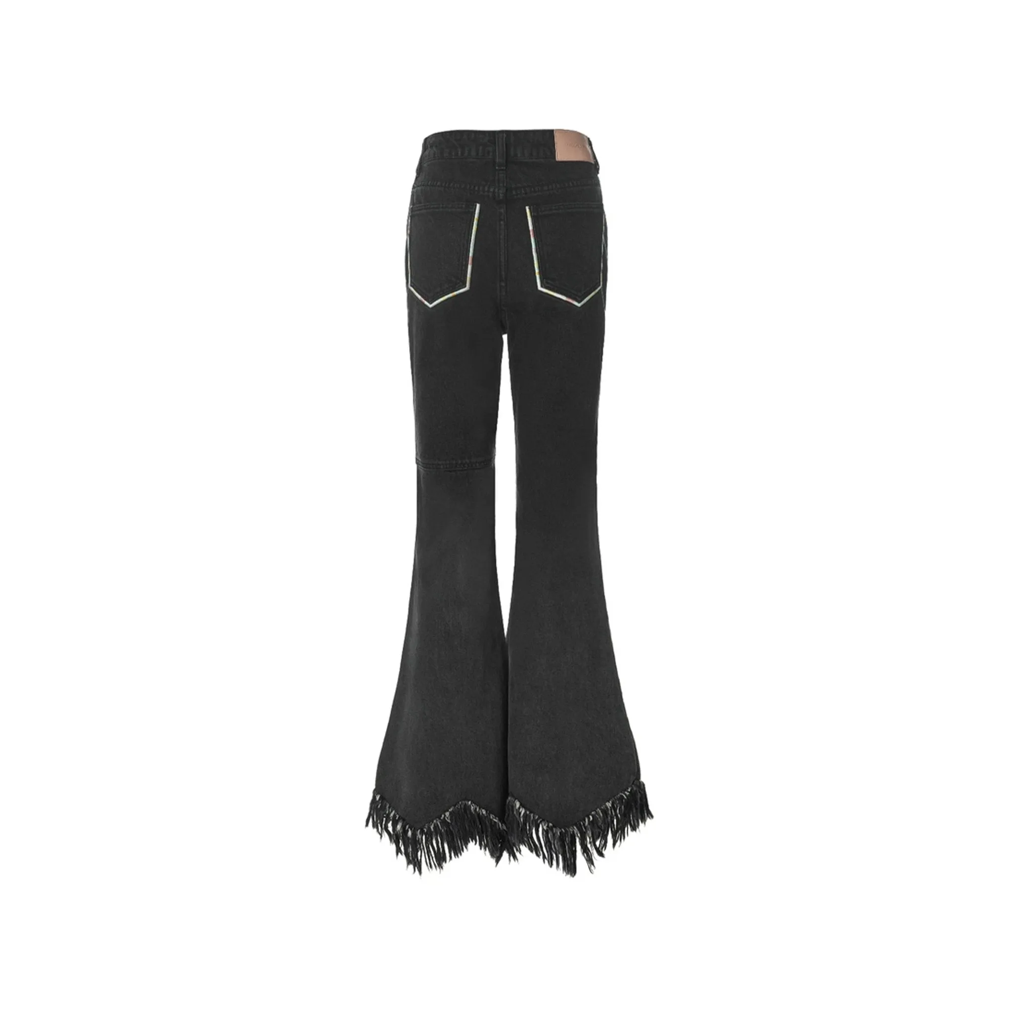Bell Bottom Tassels Jeans Meteorite