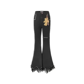 Bell Bottom Tassels Jeans Meteorite