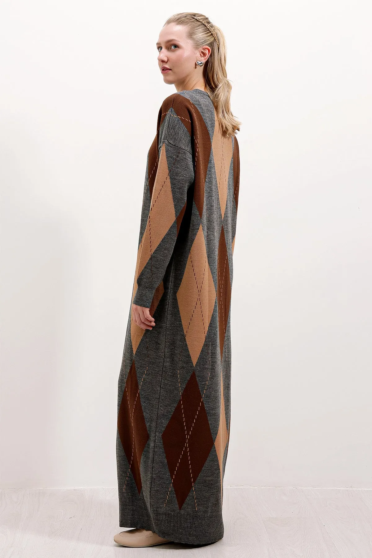 BGD Women Long Knit Dress - Gray - Avondale