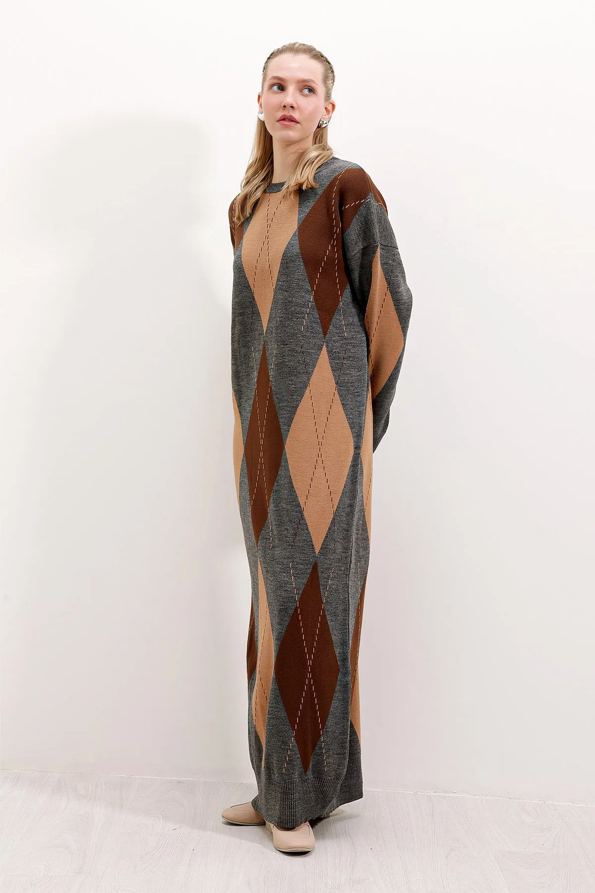 BGD Women Long Knit Dress - Gray - Avondale
