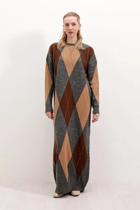 BGD Women Long Knit Dress - Gray - Avondale
