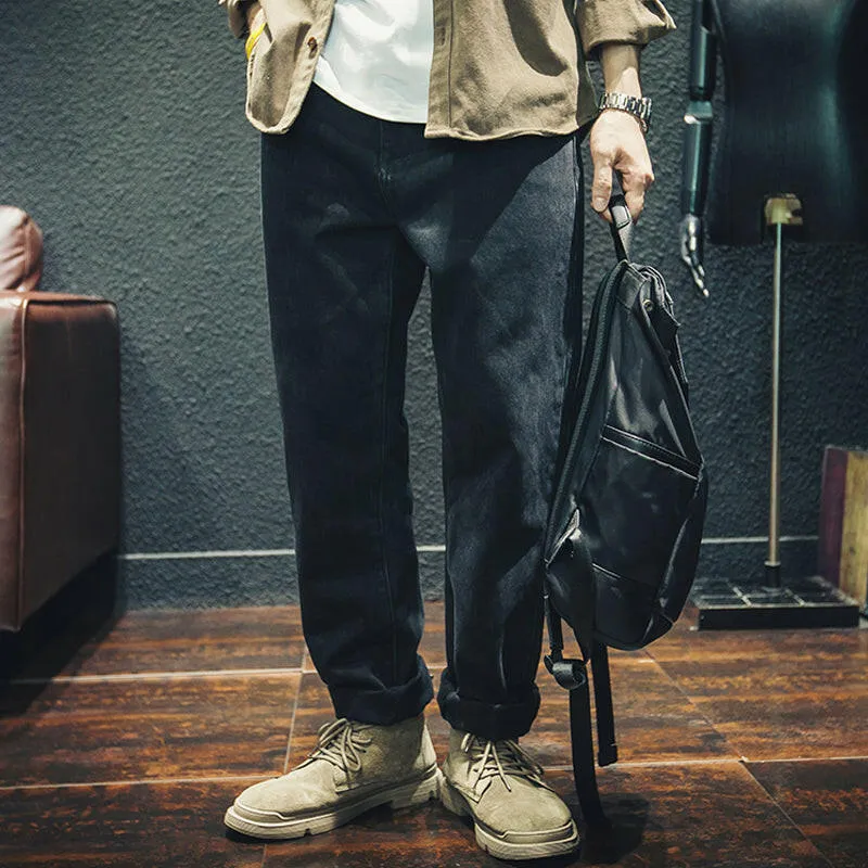 Black Straight Jeans P0012