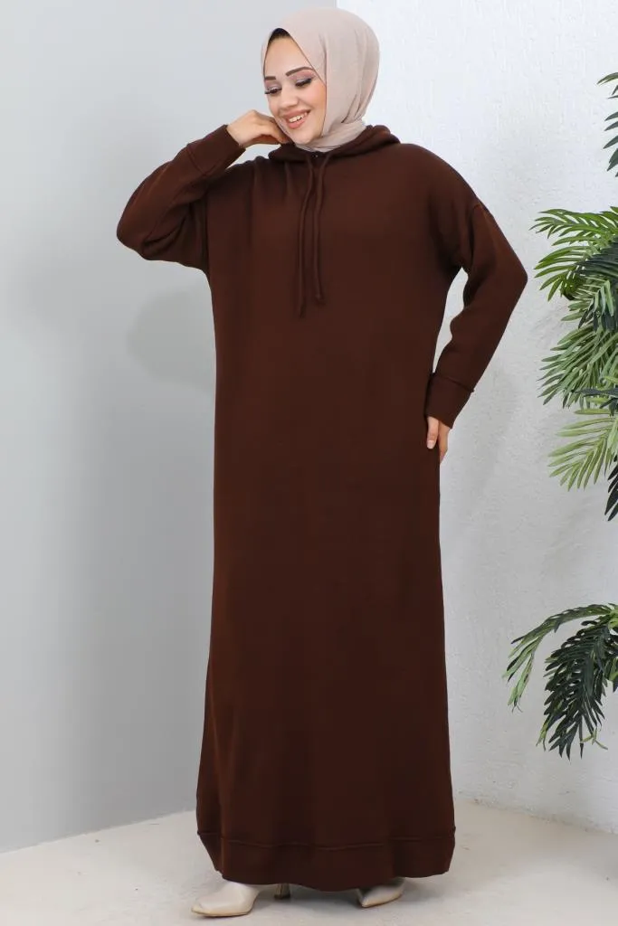 BNG Women Hooded Knit Dress Brown - Clermont