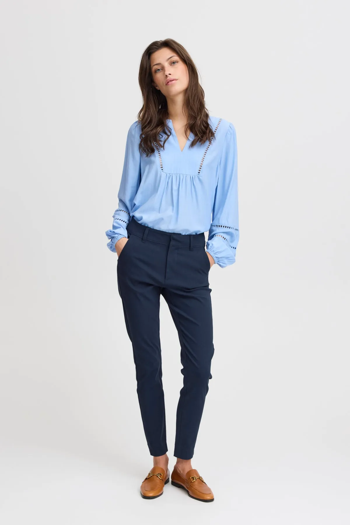 BYDIXI CHINO PANTS Bengalin- Copenhagen Night
