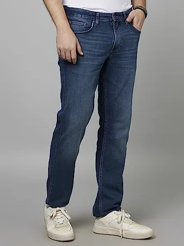 Celio Blue Knit Denim Jeans
