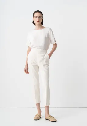 Choice Solid Straight Fit Trousers Cream