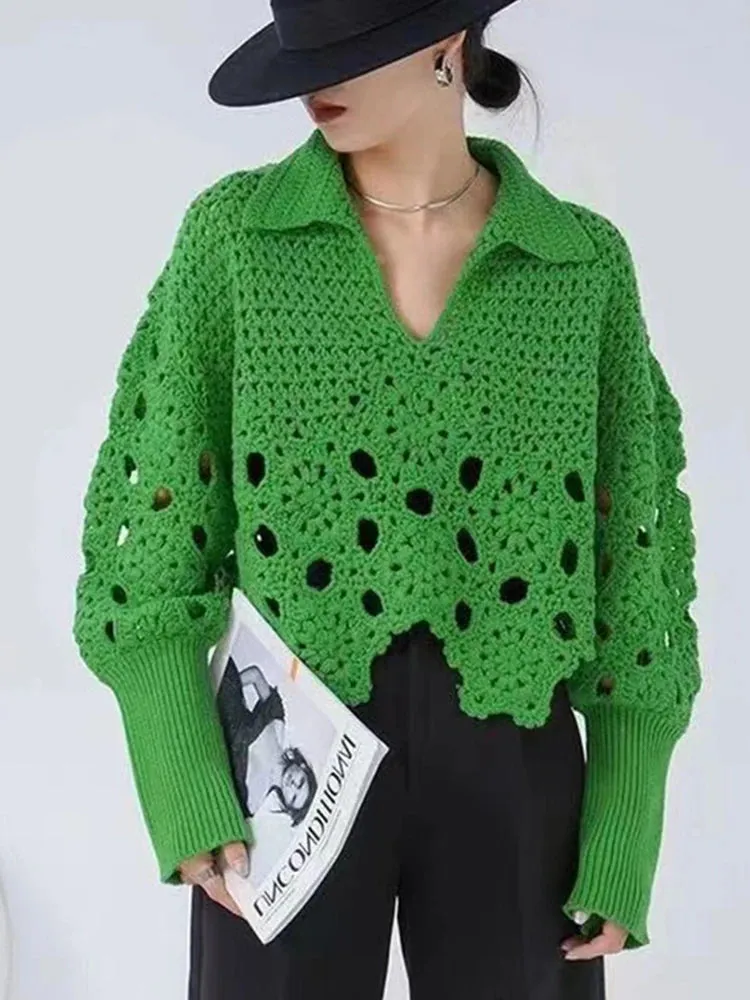 Crochet Long Sleeve Top