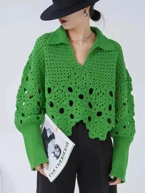 Crochet Long Sleeve Top
