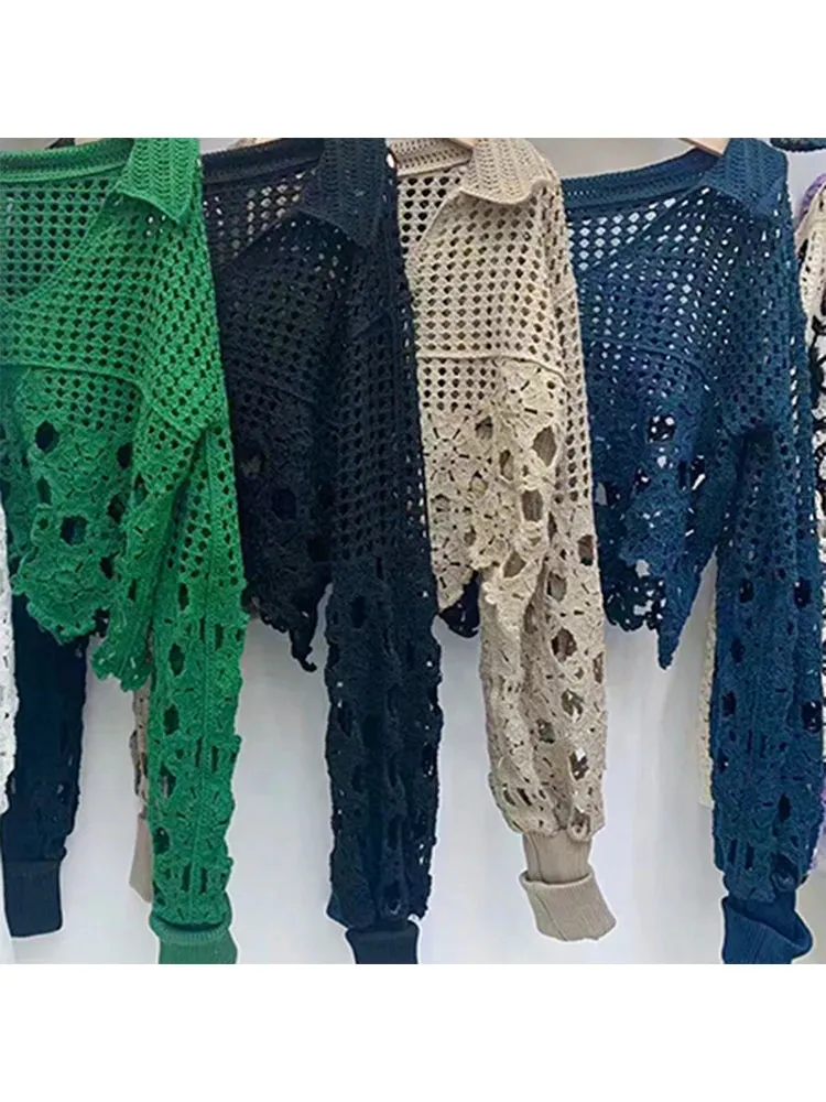 Crochet Long Sleeve Top