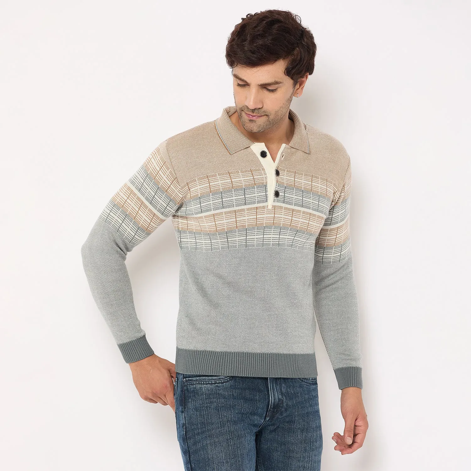 Duke Stardust Men Collared Neck Sweater (SDS2231)