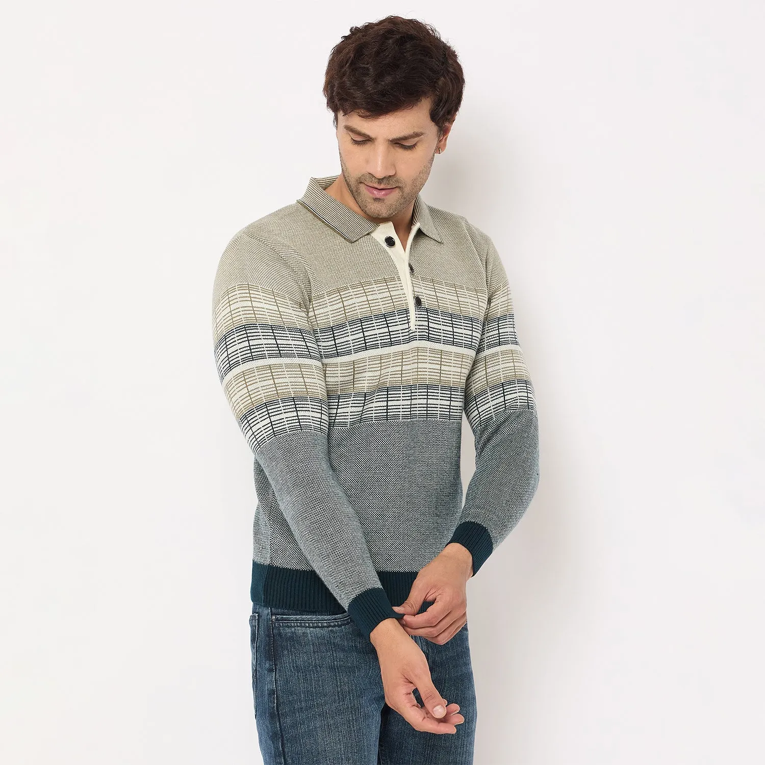 Duke Stardust Men Collared Neck Sweater (SDS2231)