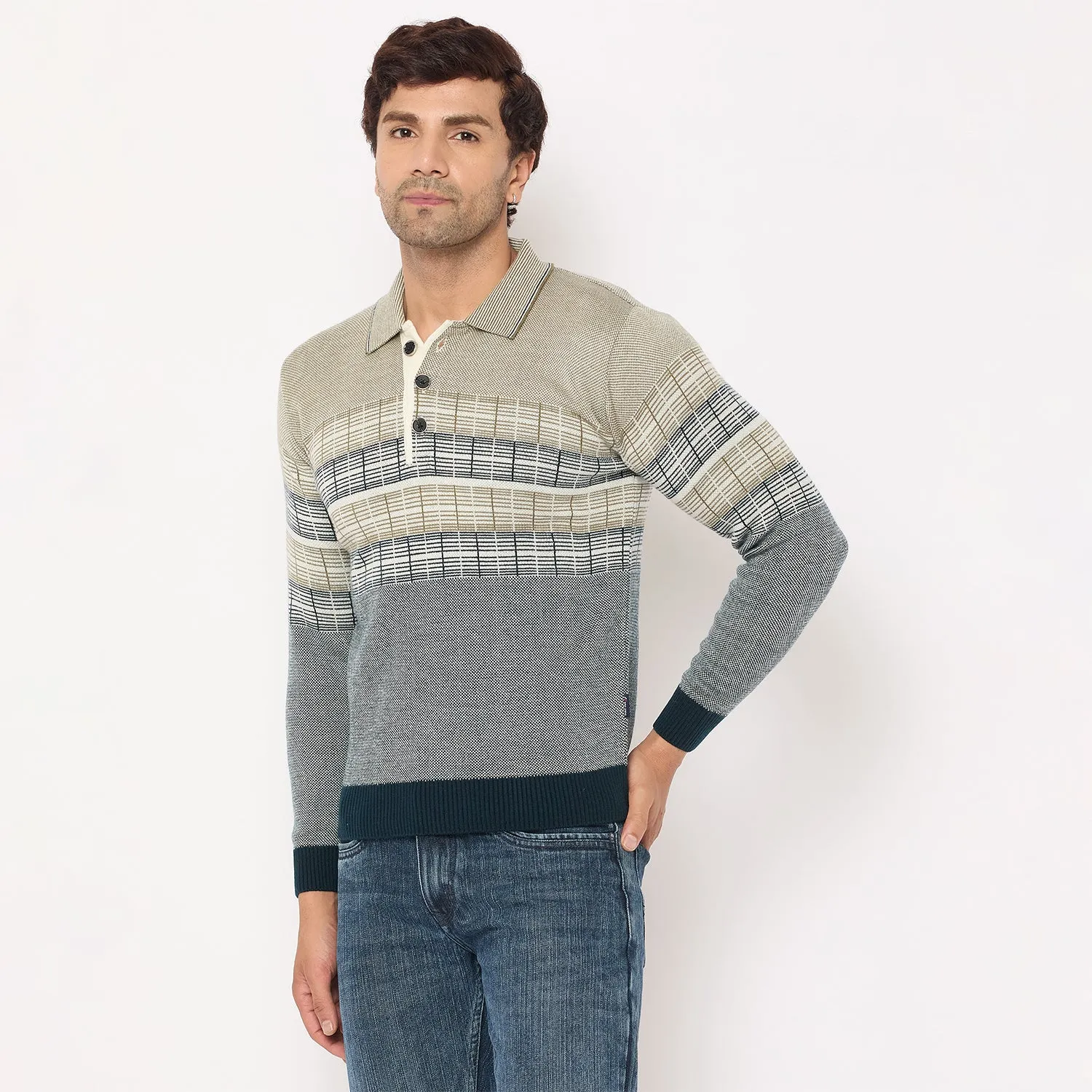 Duke Stardust Men Collared Neck Sweater (SDS2231)