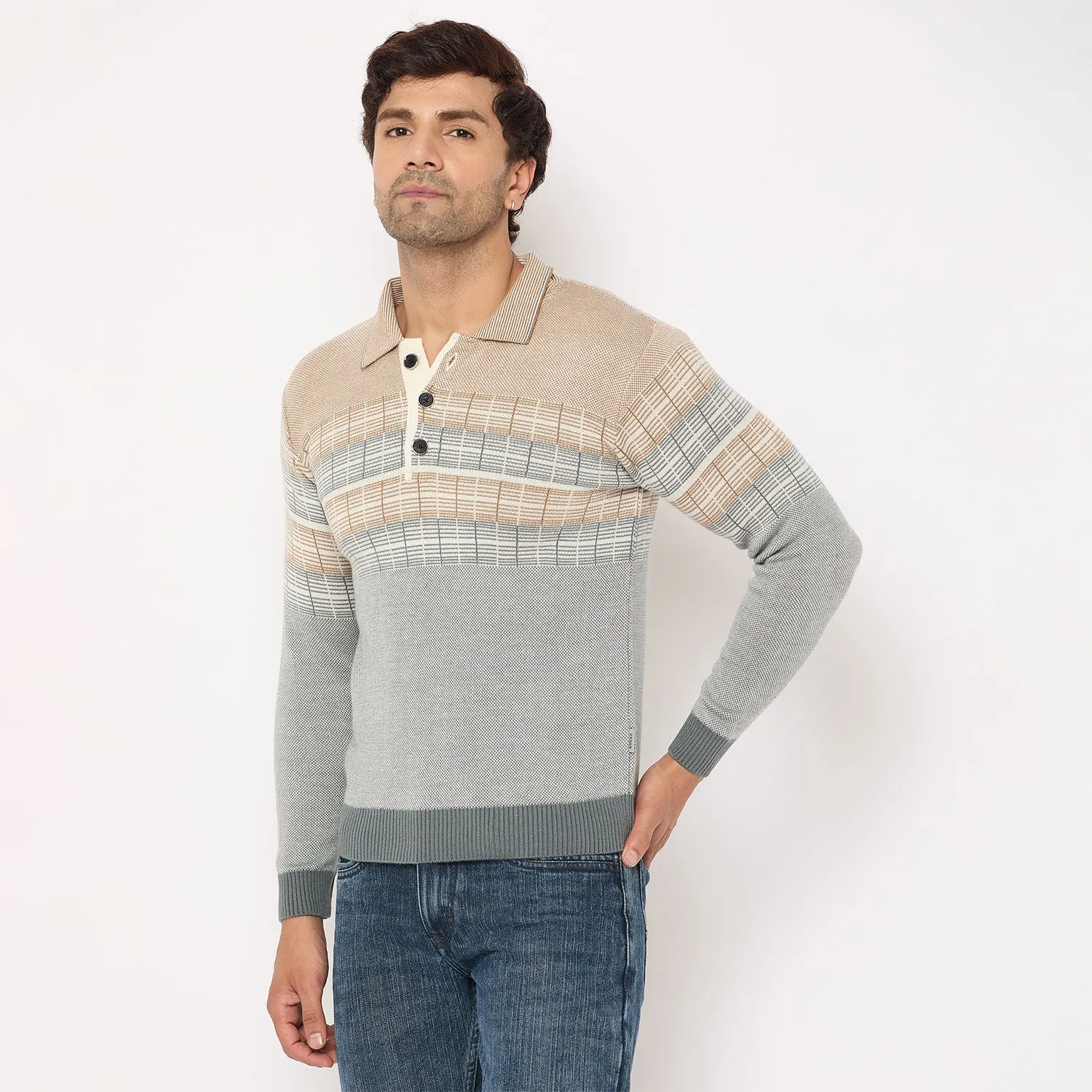 Duke Stardust Men Collared Neck Sweater (SDS2231)