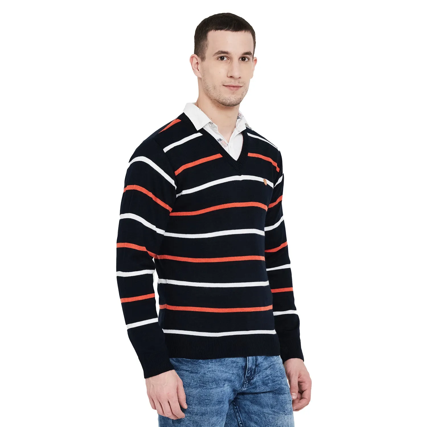 Duke Stardust Men Full Sleeve V-Neck Sweater (WSDS8065)