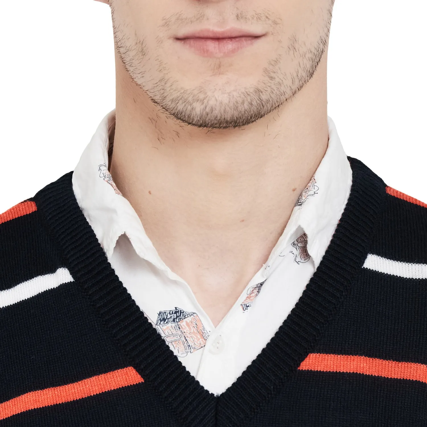 Duke Stardust Men Full Sleeve V-Neck Sweater (WSDS8065)