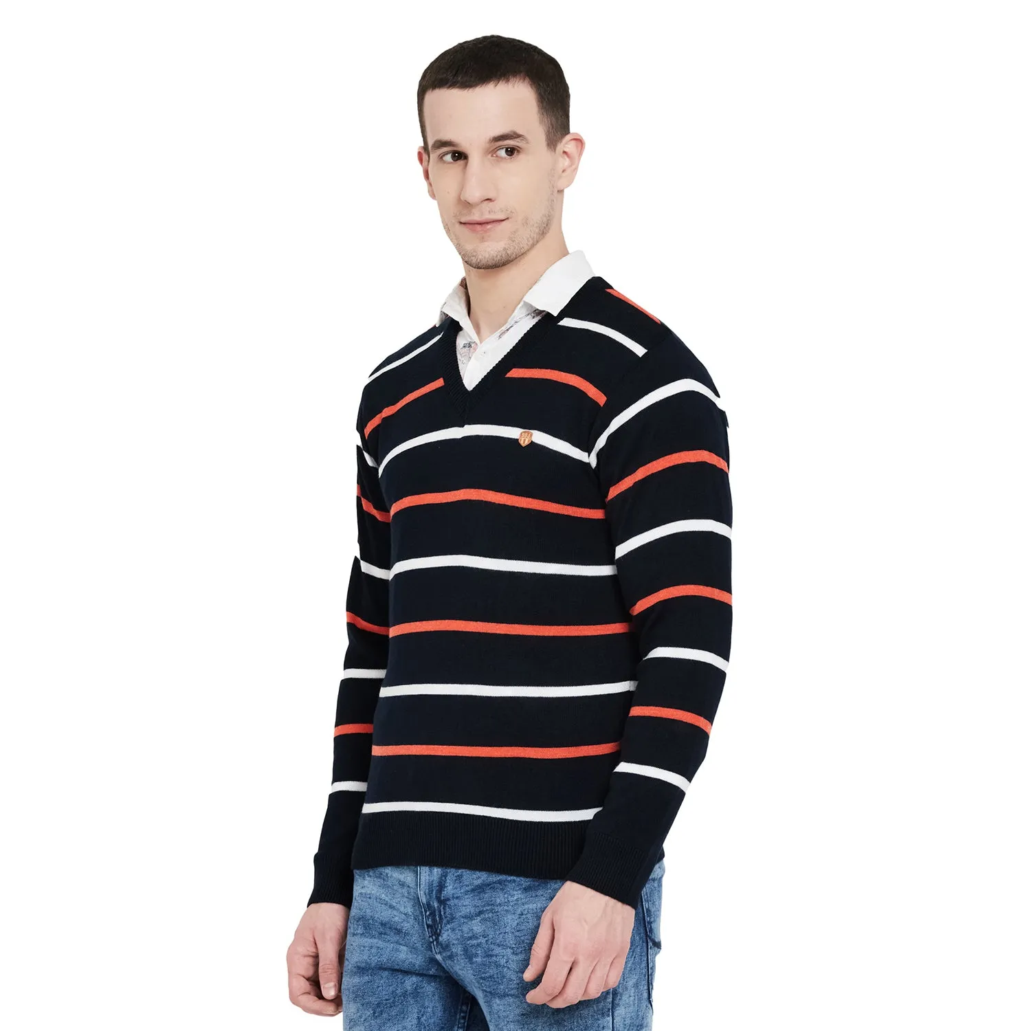Duke Stardust Men Full Sleeve V-Neck Sweater (WSDS8065)
