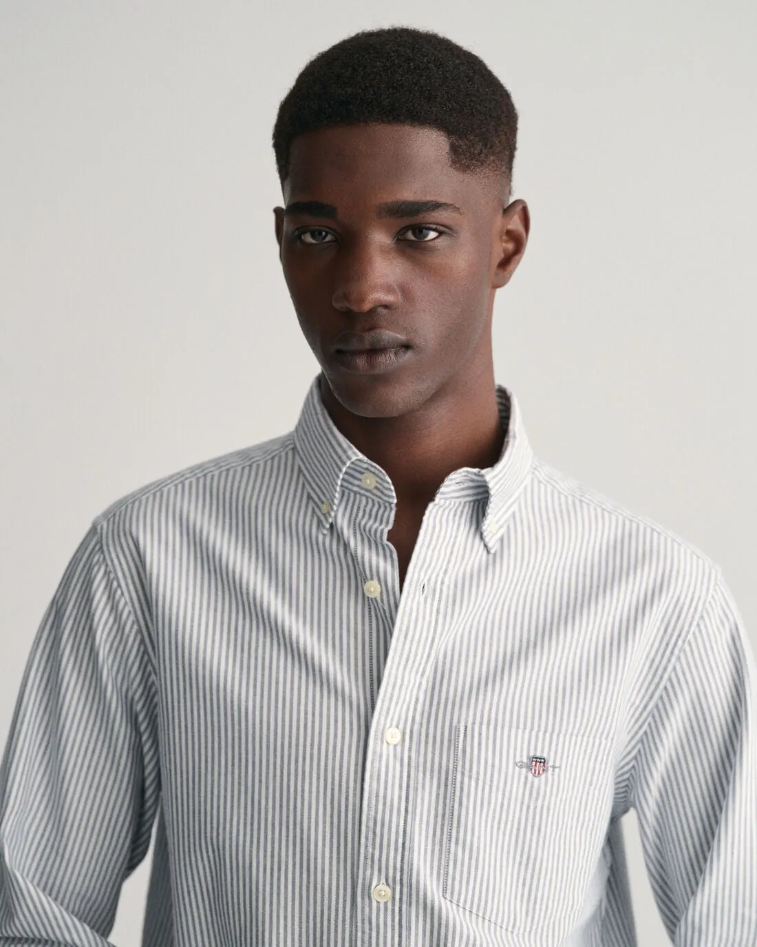 GANT - Oxford Banker Stripe Shirt, Persian Blue