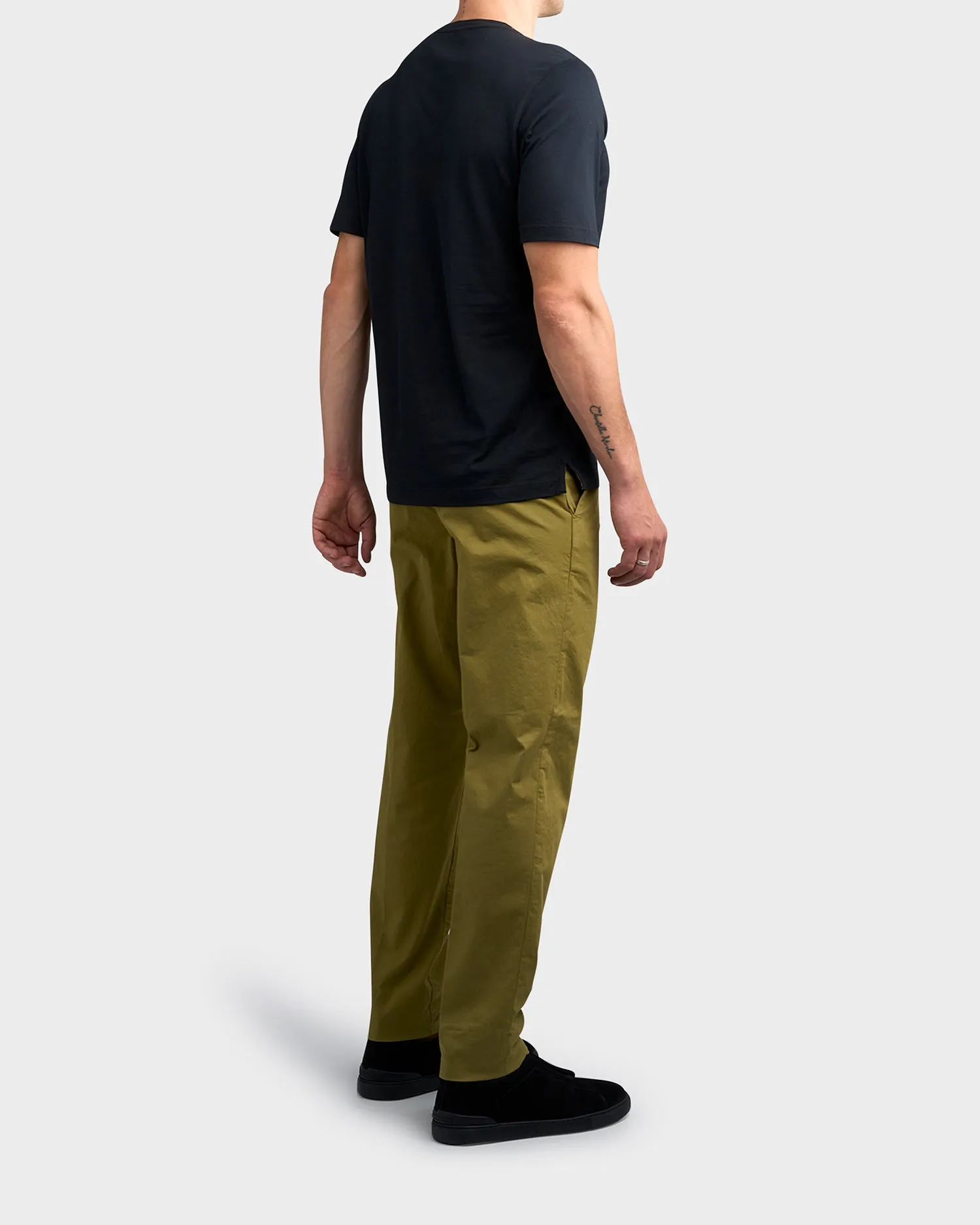 Green Cotton Chinos