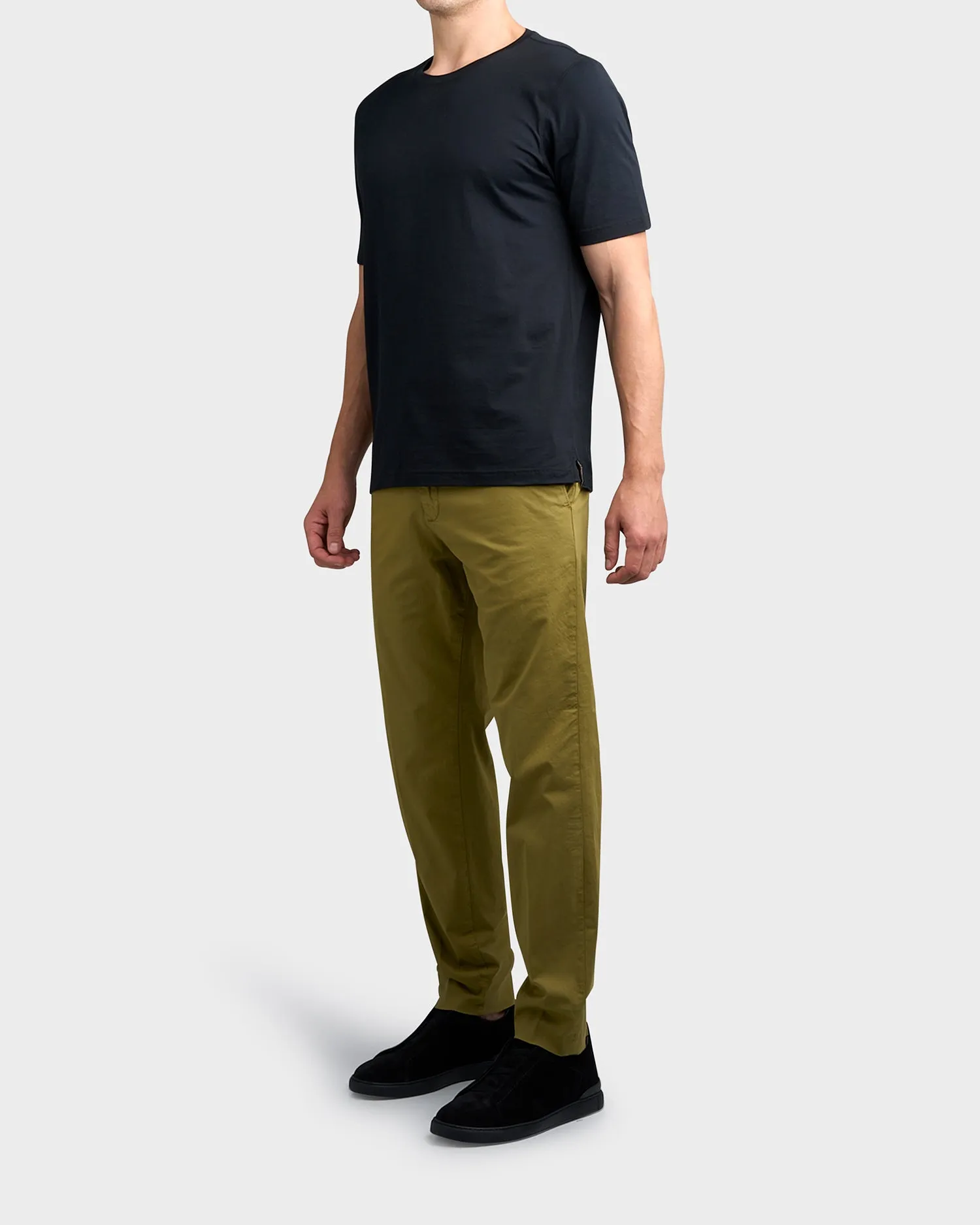 Green Cotton Chinos