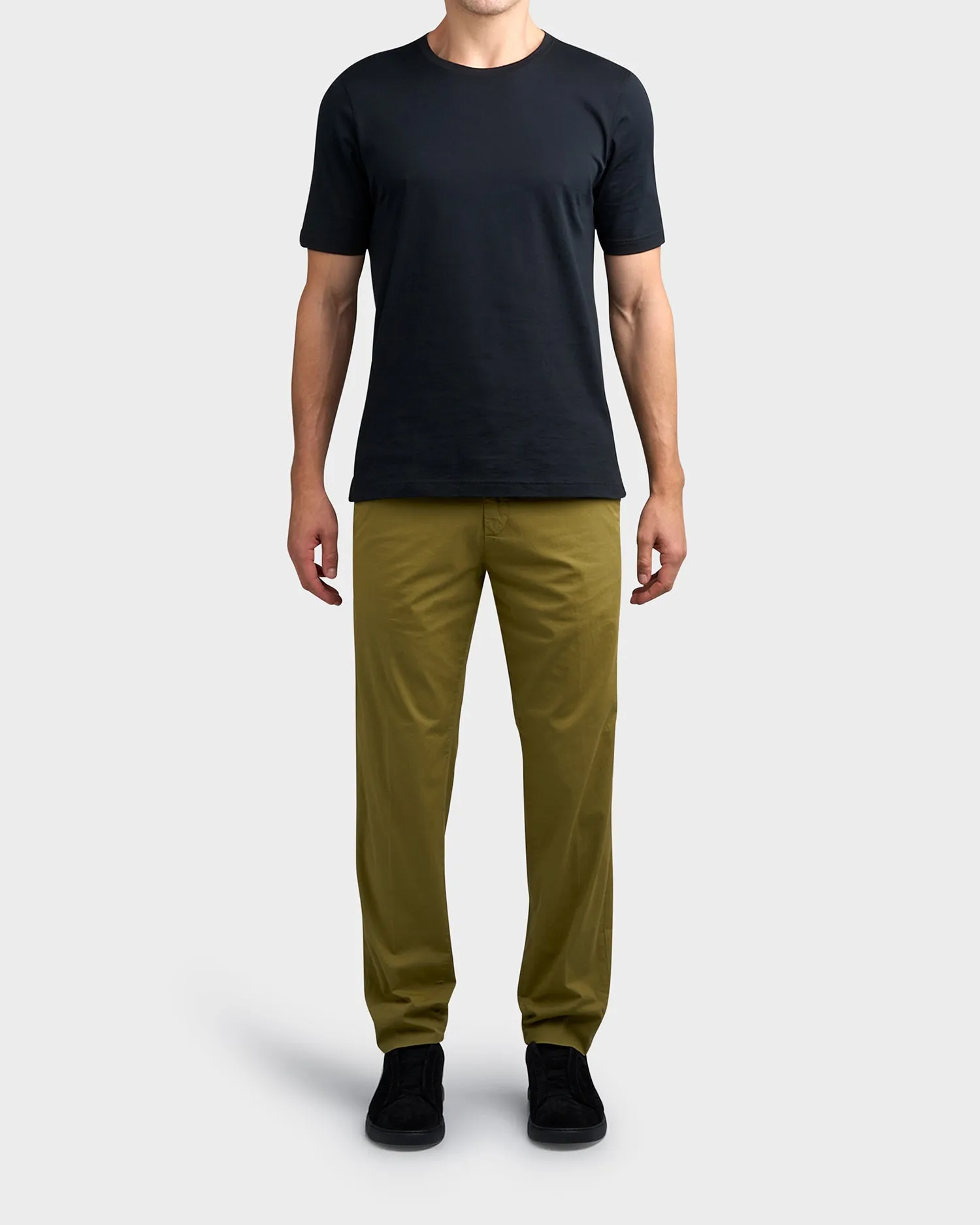 Green Cotton Chinos