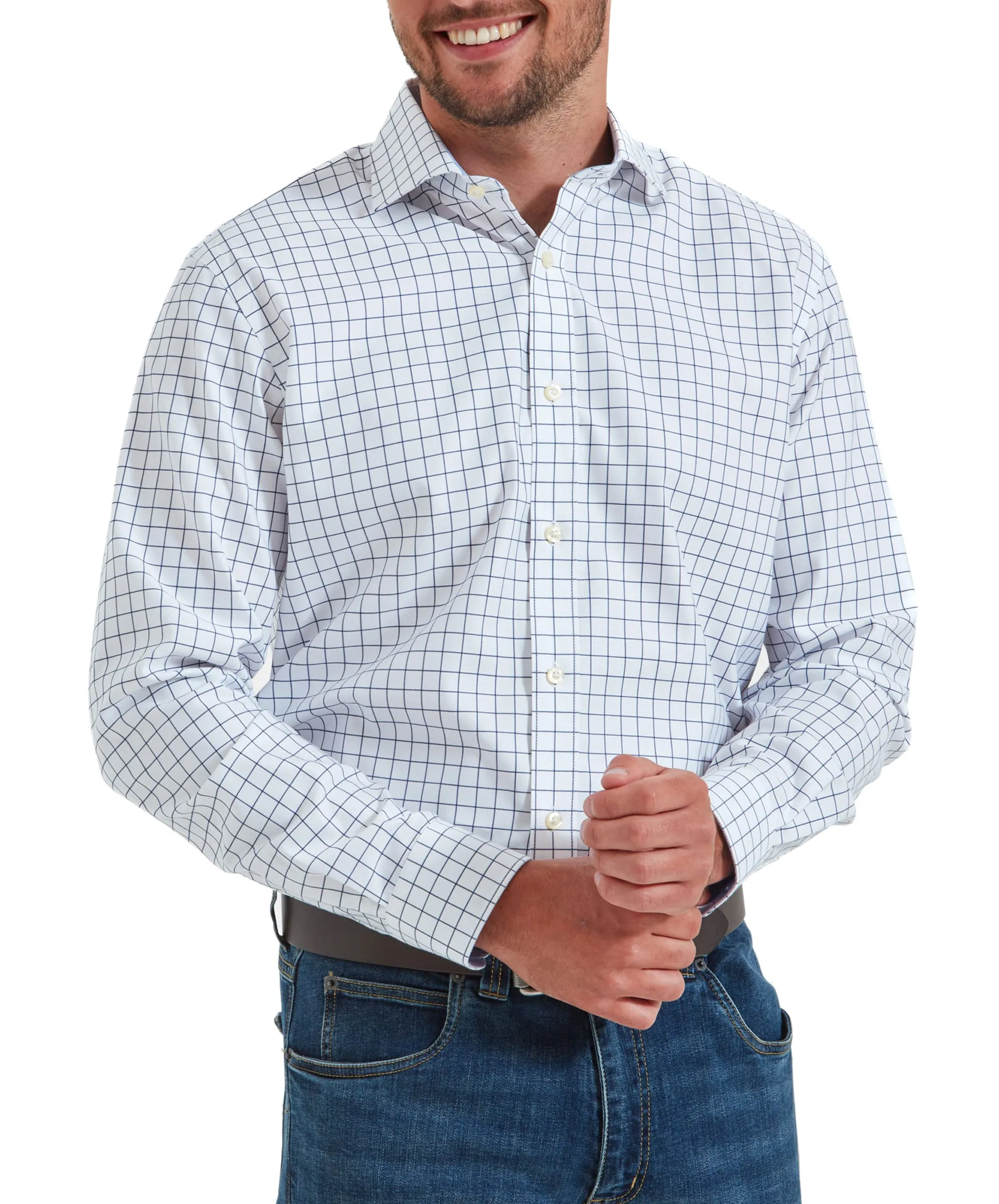 Greenwich Tailored Shirt - Navy Check