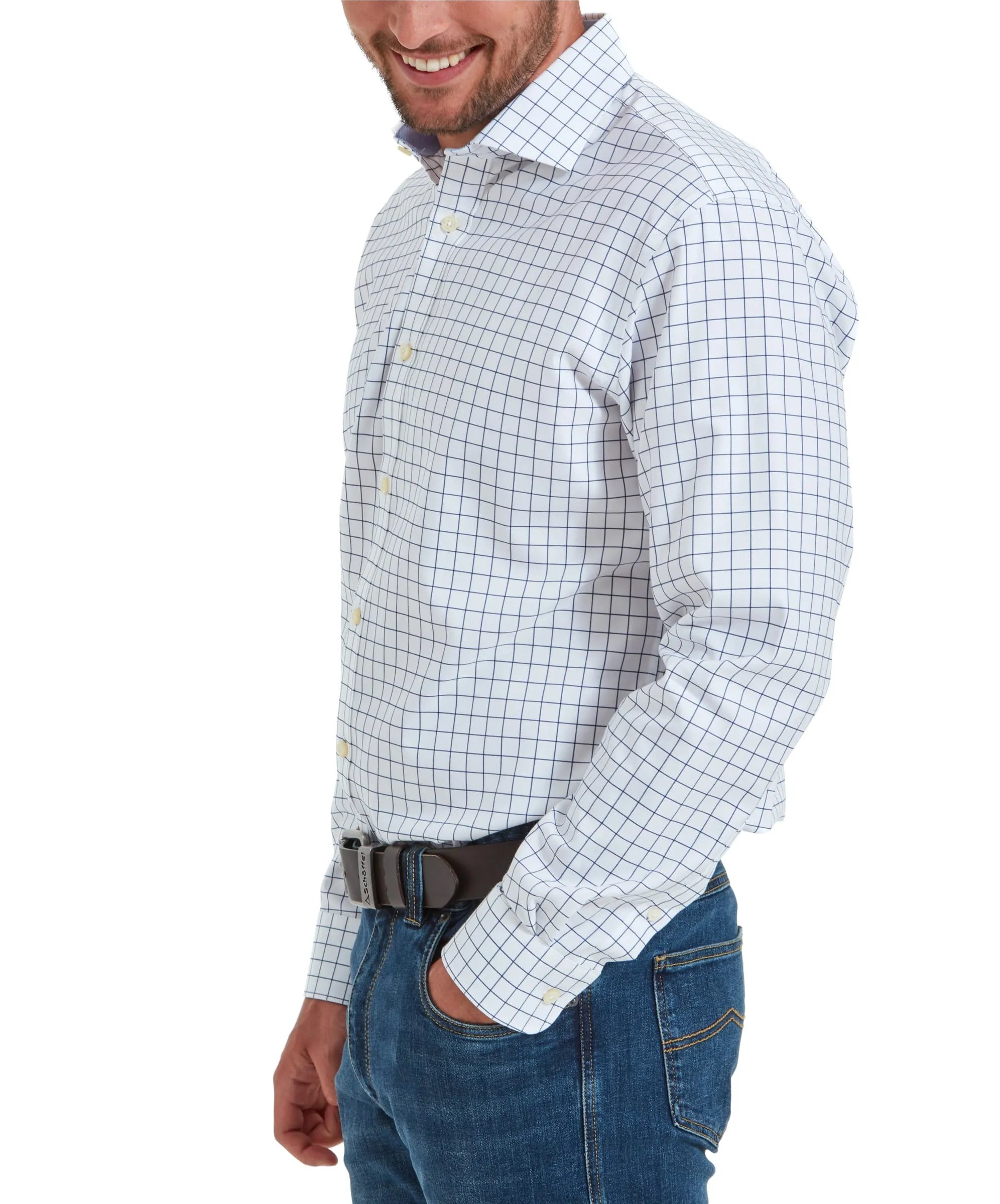 Greenwich Tailored Shirt - Navy Check