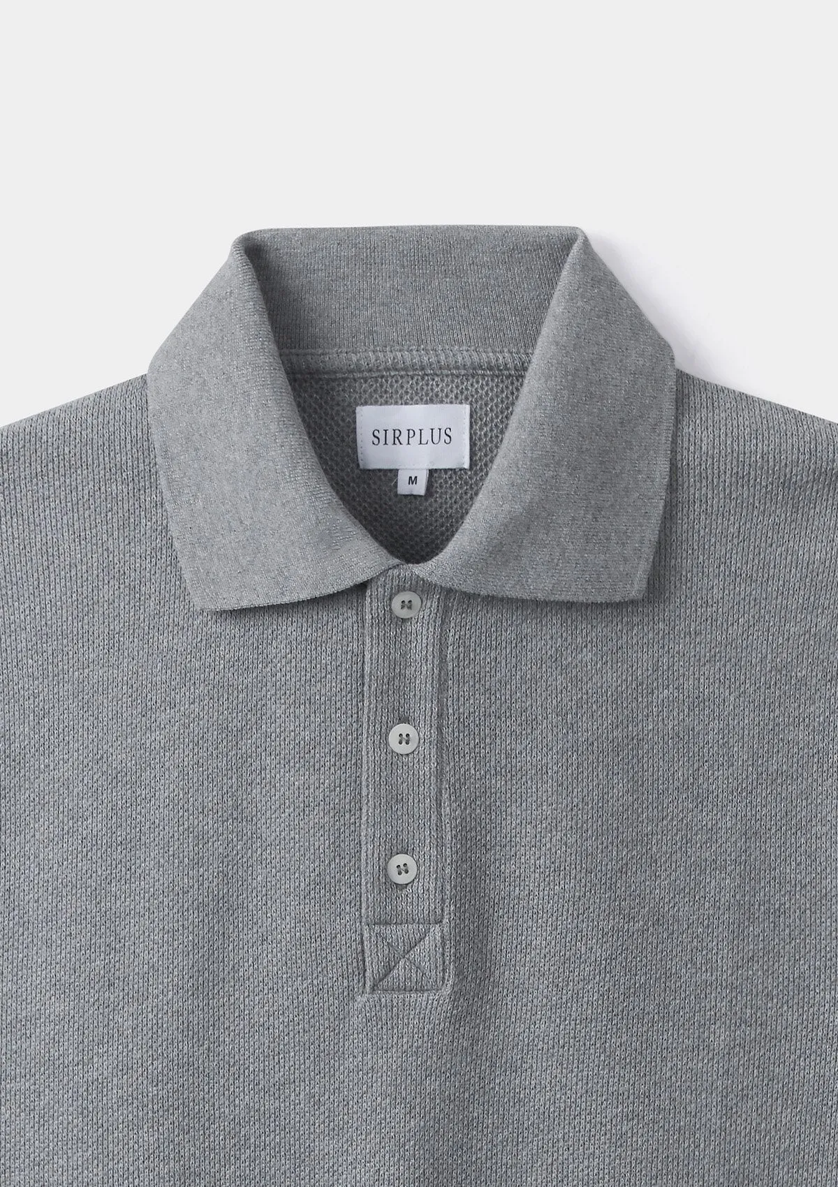 Grey Cotton Polo Shirt