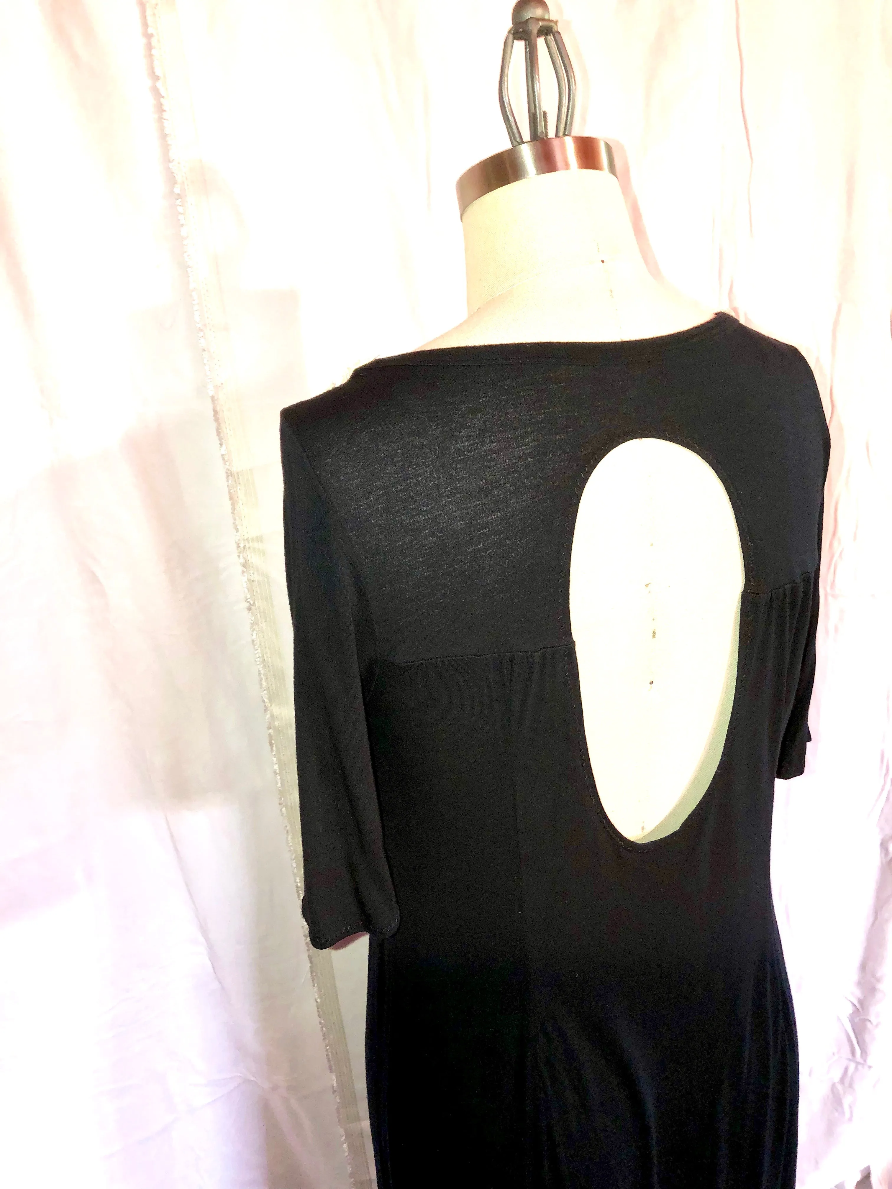 Handmade Black Dress w/Ruffles
