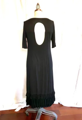 Handmade Black Dress w/Ruffles