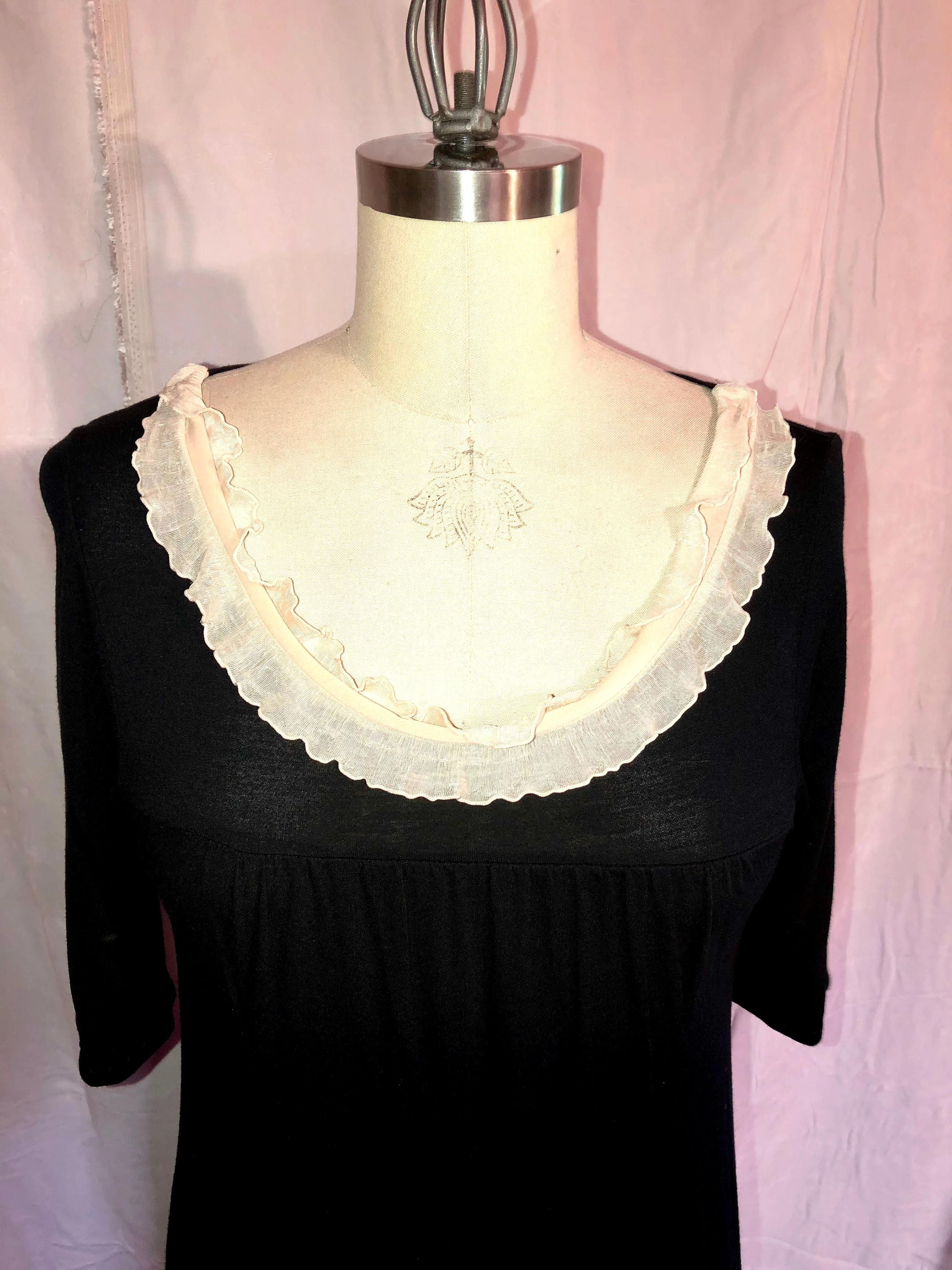 Handmade Black Dress w/Ruffles