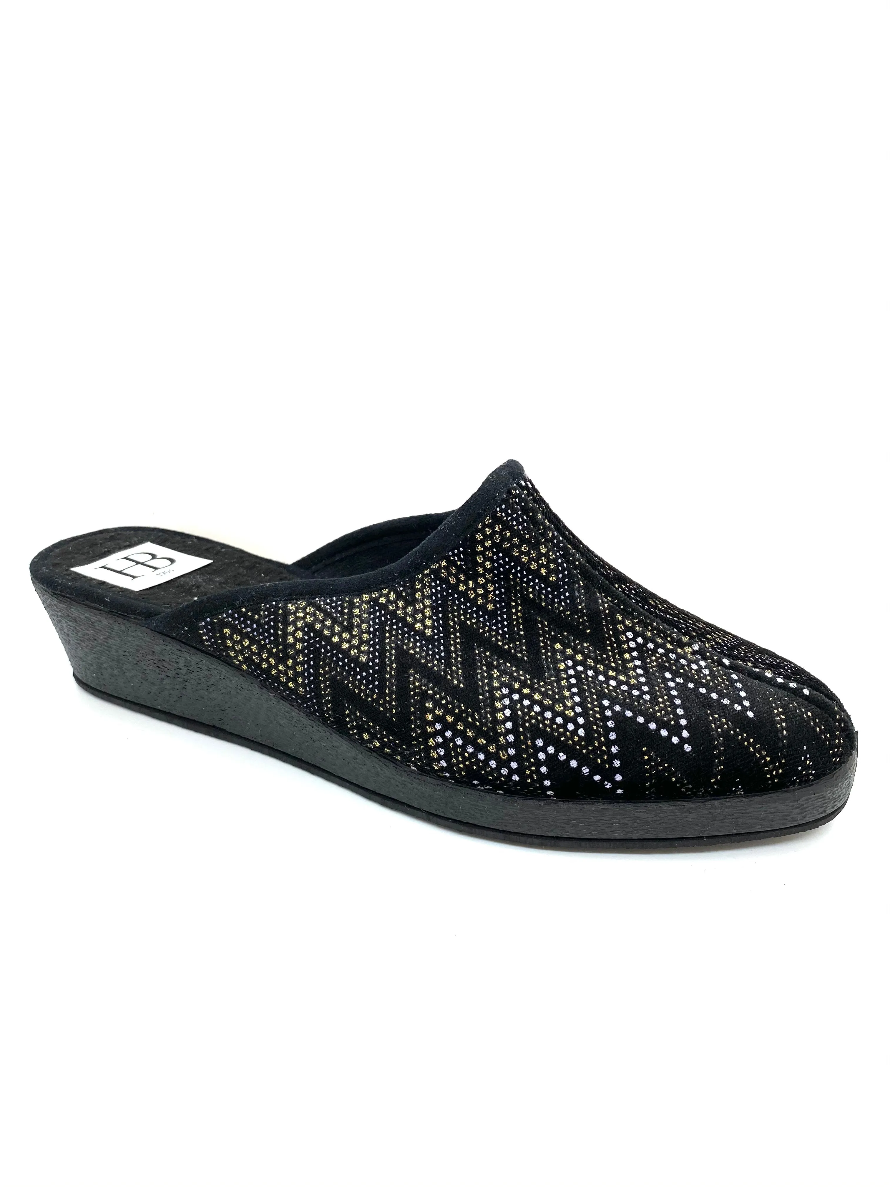 HB Habana Ladies Mule Slipper Black
