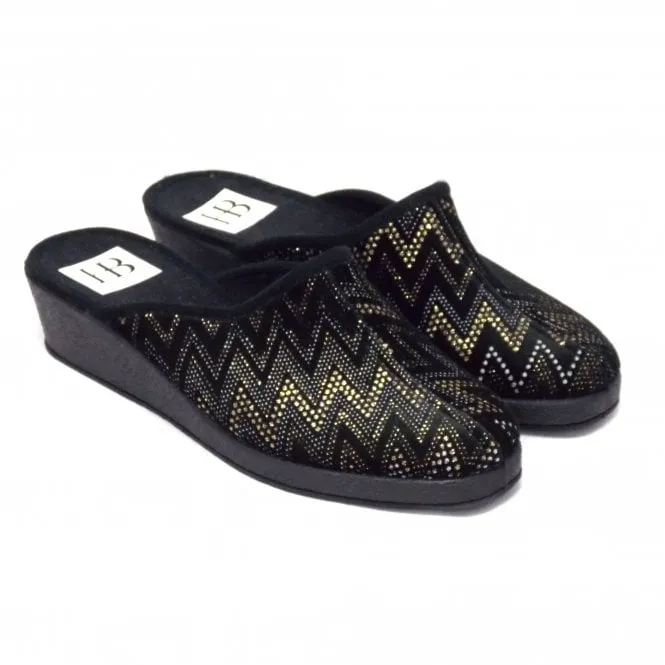 HB Habana Ladies Mule Slipper Black