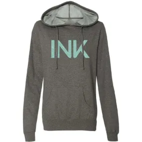 INK-ADDICT-INK-GLITTER-WOMEN'S-GUNMETAL-PULLOVER-HOODIE-MINT