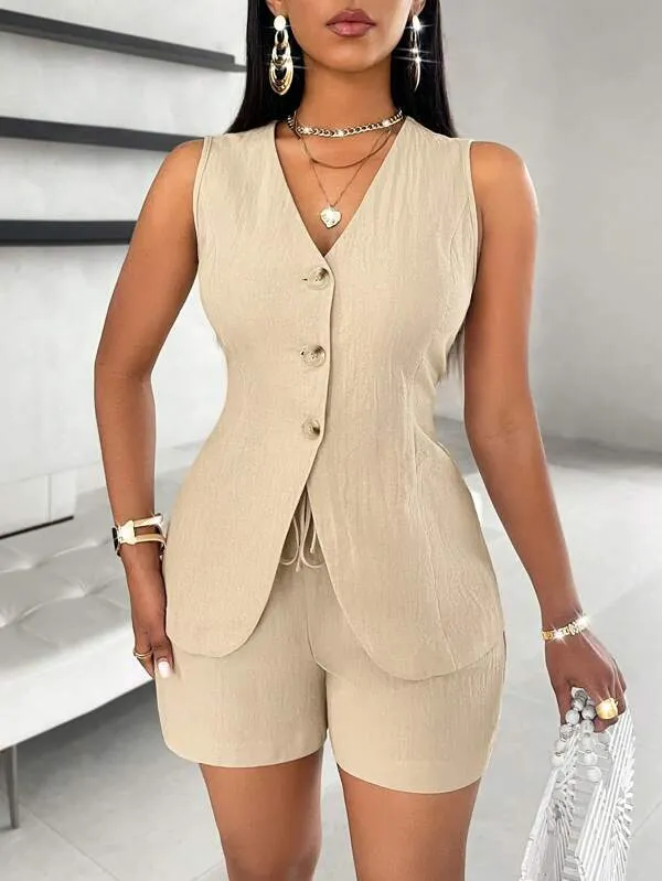 Ivyshape | Blazer Vest Set