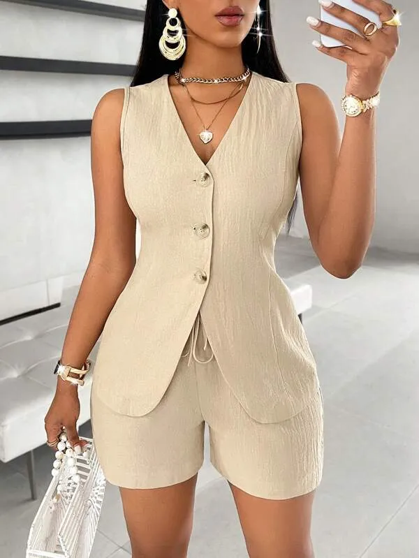 Ivyshape | Blazer Vest Set