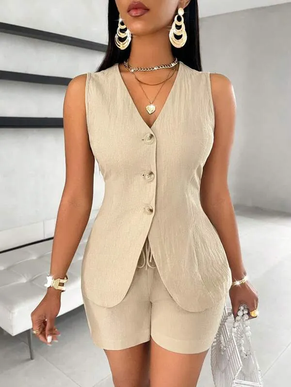 Ivyshape | Blazer Vest Set