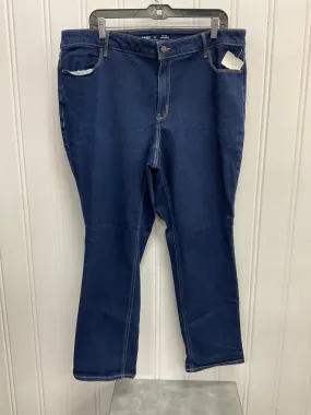 Jeans Straight By Old Navy In Blue Denim, Size:20