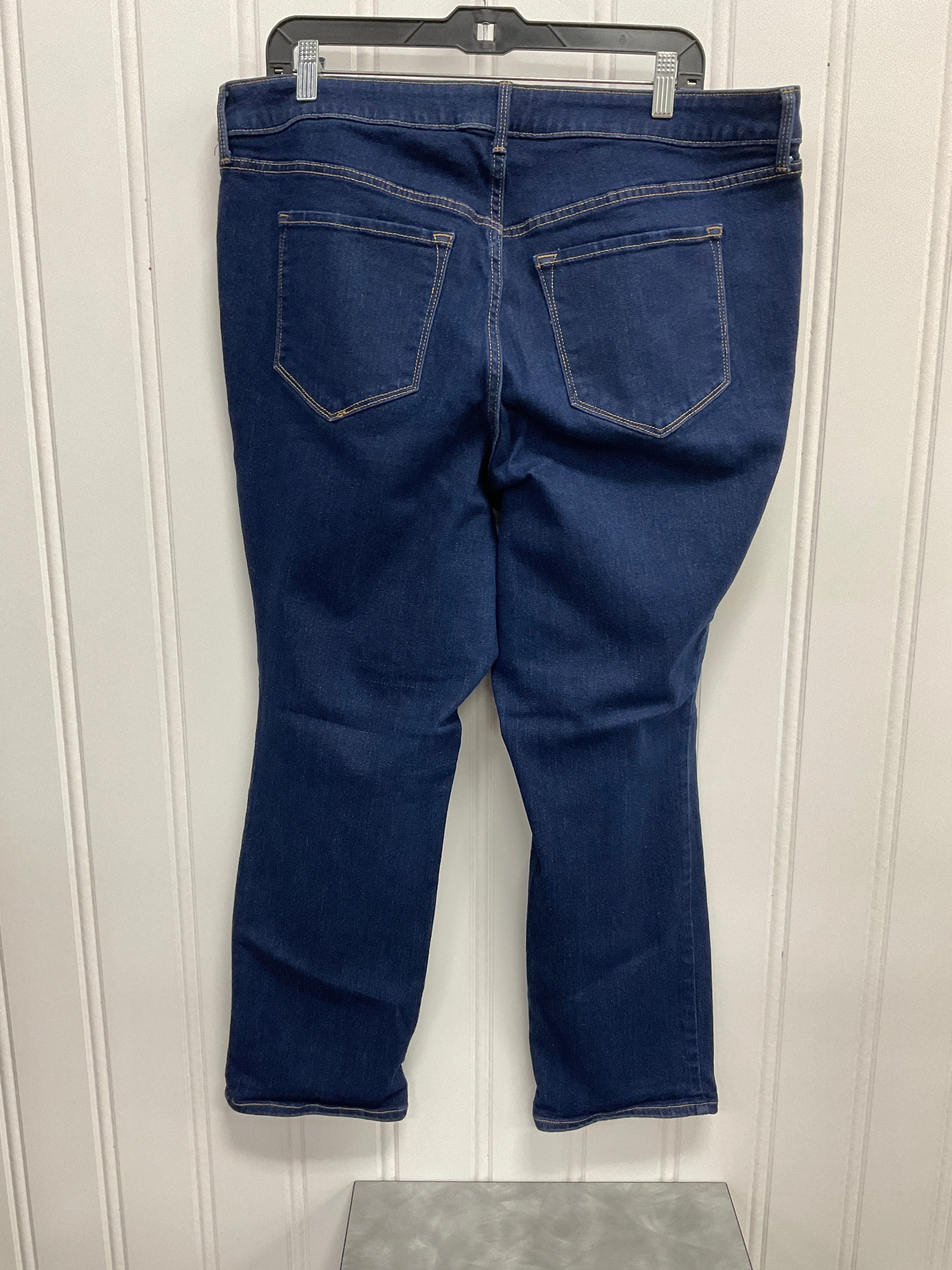 Jeans Straight By Old Navy In Blue Denim, Size:20