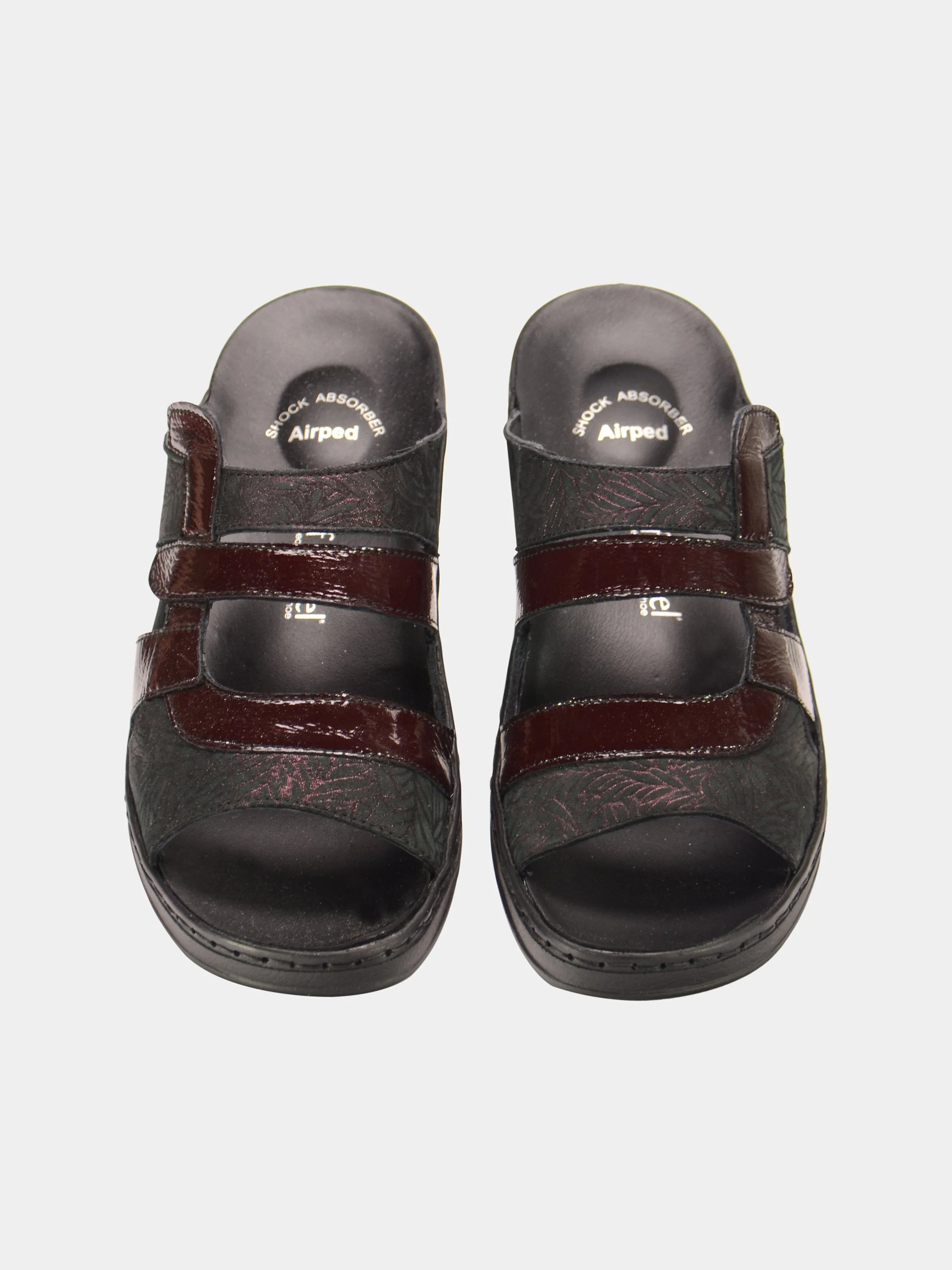 Josef Seibel Women's Patent Strap Slider Leather Sandals