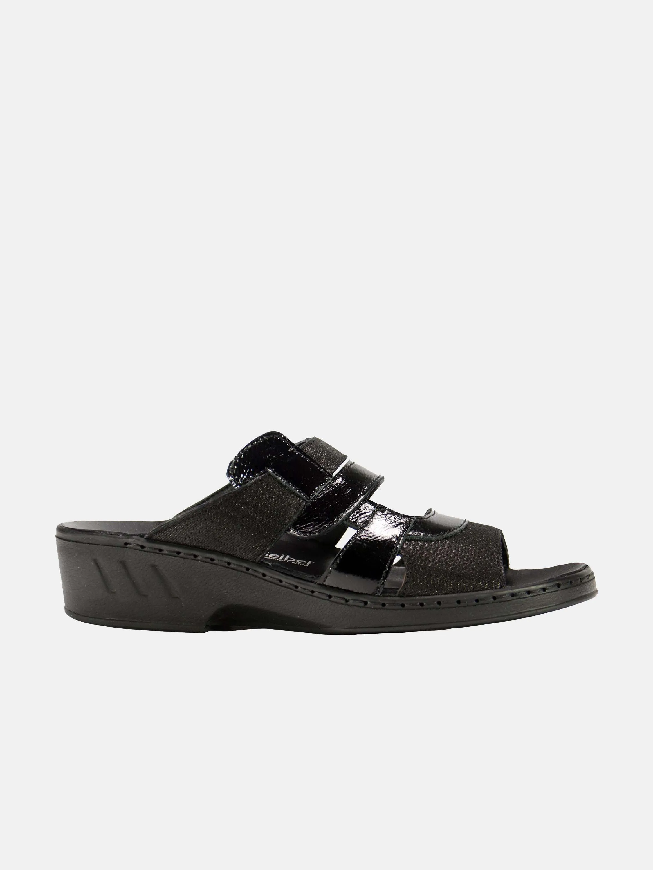 Josef Seibel Women's Patent Strap Slider Leather Sandals