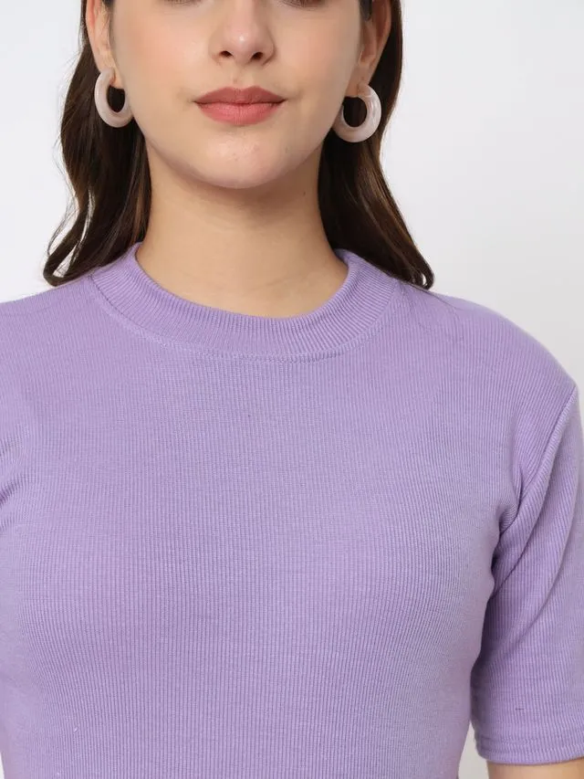Lavender Solid Regular Top