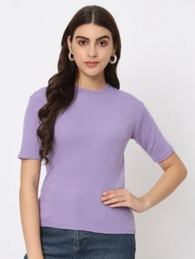 Lavender Solid Regular Top