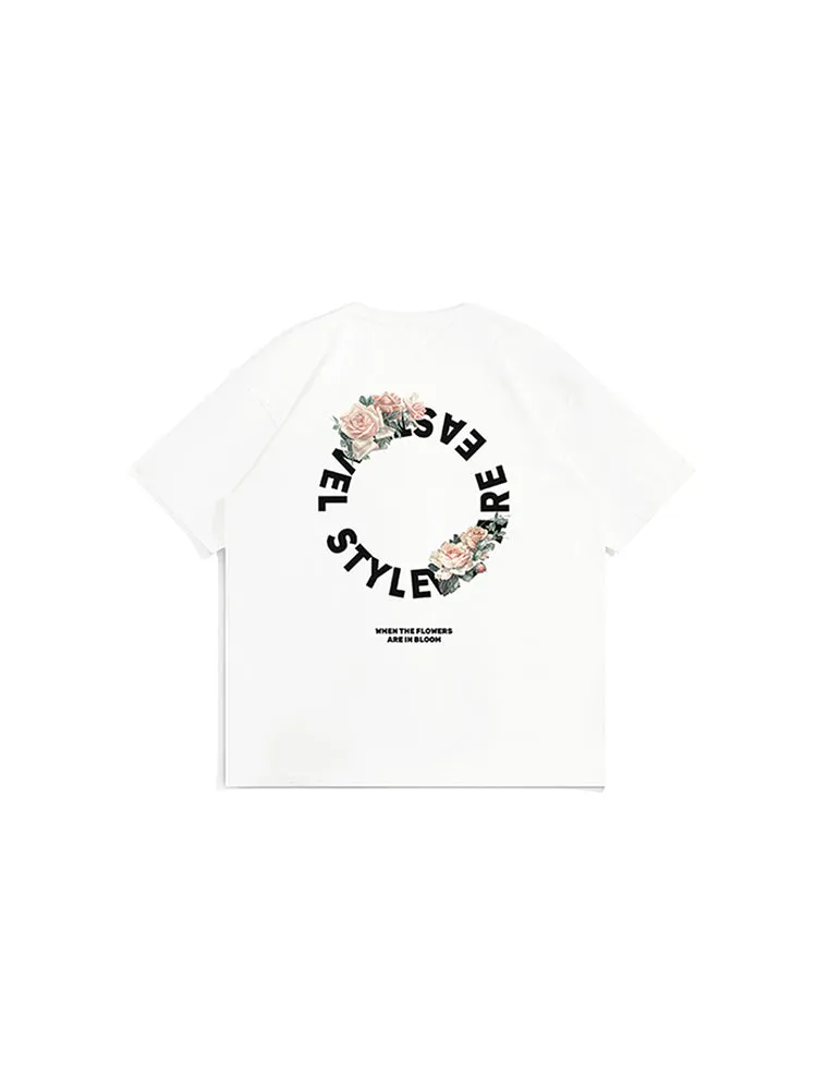Letters Short Sleeve Loose Oversize Street T-Shirt